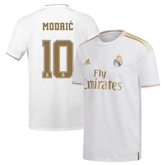 Men's Real Madrid #10 Luka Modric White Football Shirt