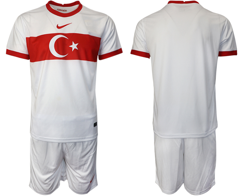 Men's Turkey National Team Custom White Away Jersey Suit