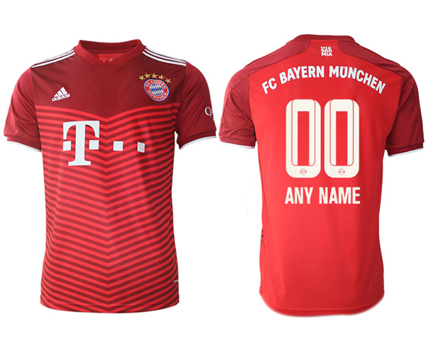 Men's FC Bayern München Custom Red Home Soccer Jersey