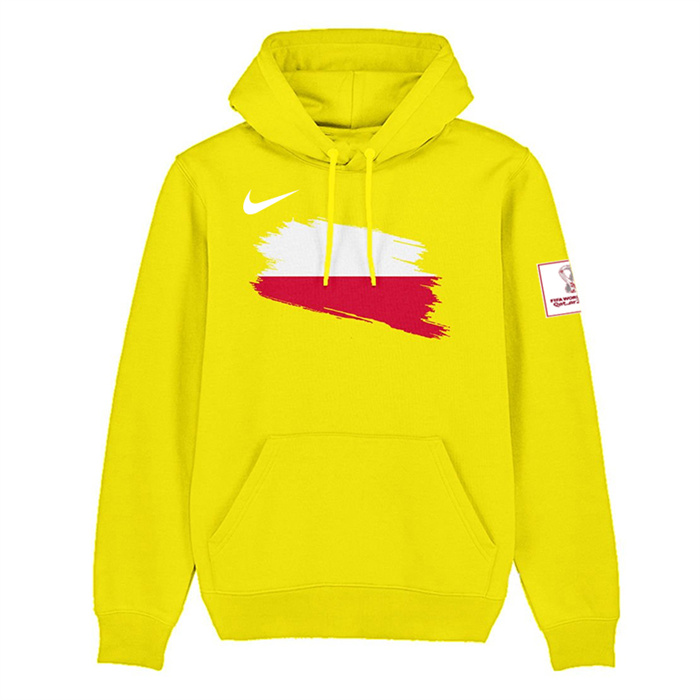 Men's Poland FIFA World Cup Soccer Hoodie Yellow