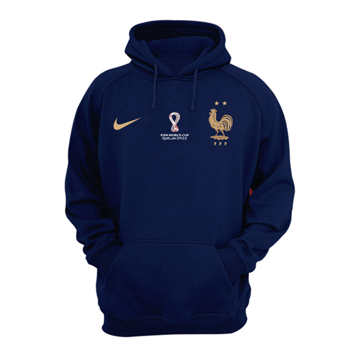 Men's France FIFA World Cup Soccer Hoodie Navy 002