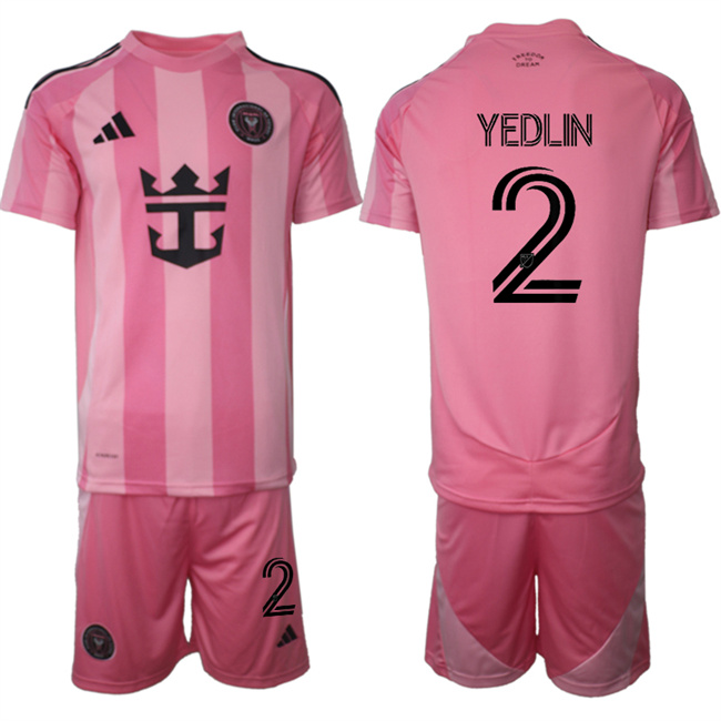Men's Inter Miami CF #2 DeAndre Yedlin 25/26 Pink Home Soccer Jersey Suit