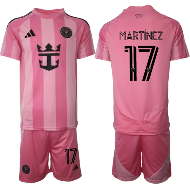Men's Inter Miami CF #17 Josef Martínez 25/26 Pink Home Soccer Jersey Suit