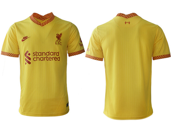 Men's Liverpool 2021/22 Yellow Away Jersey