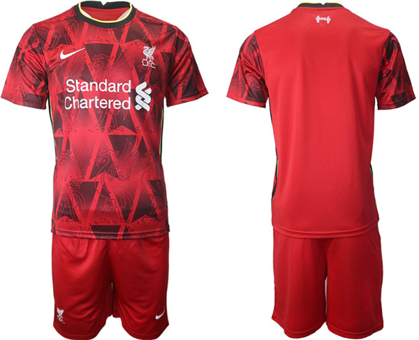 Men's Liverpool 2021/22 Red Home Jersey Suit