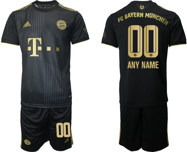 Men's FC Bayern München Custom Black Away Soccer Jersey Suit