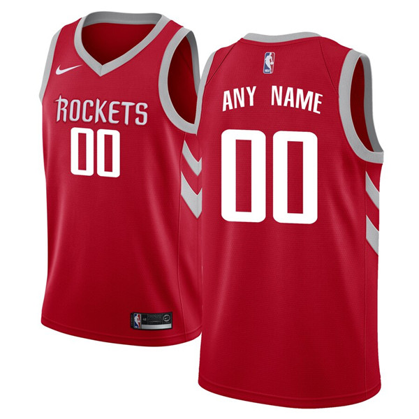 Men's Houston Rockets Red Customized Stitched NBA Jersey