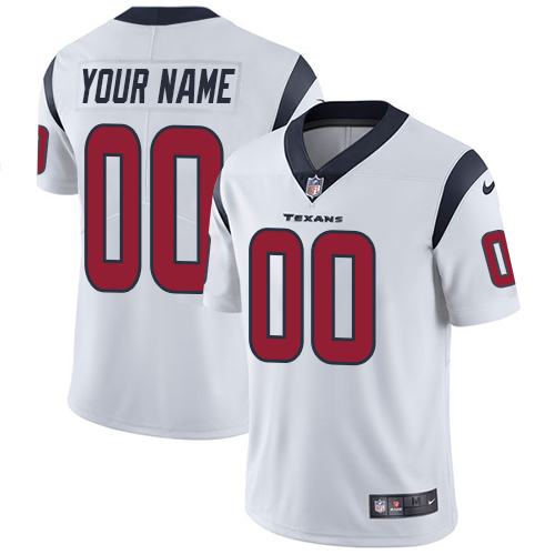Men's Houston Texans Customized White Vapor Untouchable NFL Stitched Limited Jersey