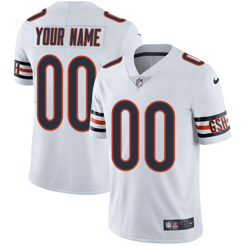 Men's Chicago Bears Customized White Vapor Untouchable NFL Stitched Limited Jersey