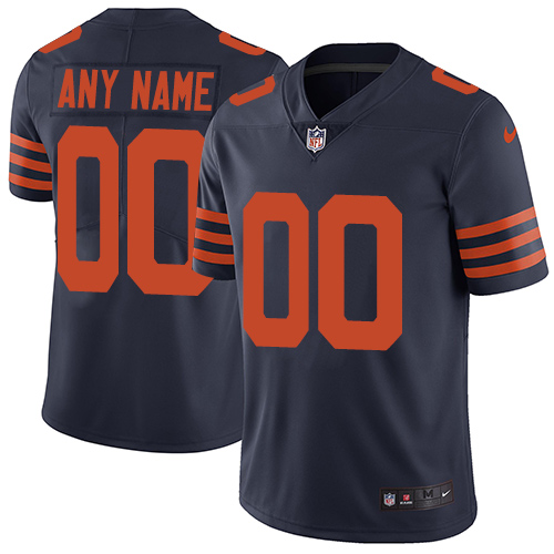 Men's Chicago Bears Customized Navy Blue Alternate Vapor Untouchable NFL Stitched Limited Jersey