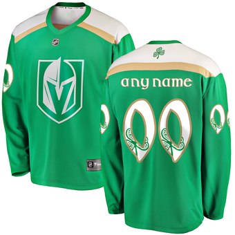 Men's Vegas Golden Knights Green 2019 St. Patrick's Day Custom Stitched NHL Jersey