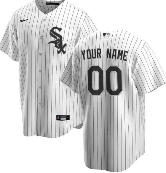 Men's Chicago White Sox Customized White Stitched MLB Jersey