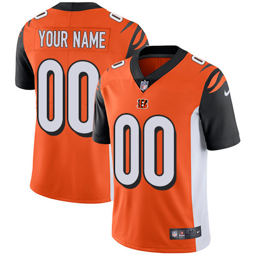 Men's Cincinnati Bengals Customized Orange Alternate Vapor Untouchable NFL Stitched Limited Jersey