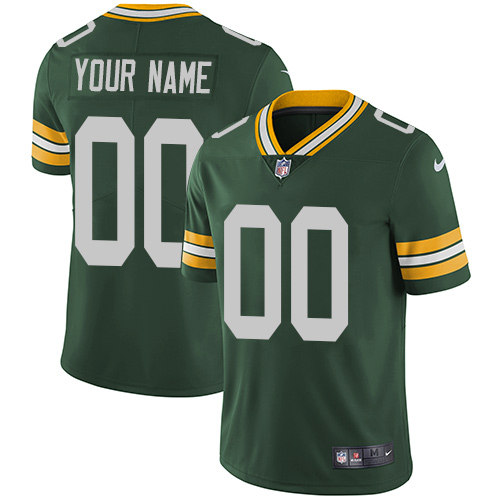 Men's Green Bay Packers Customized Green Team Color Vapor Untouchable NFL Stitched Limited Jersey