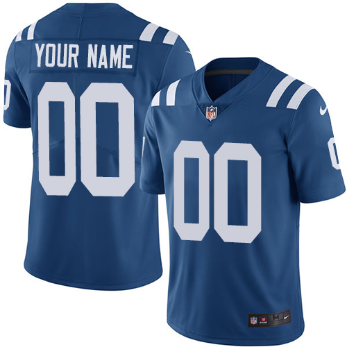 Men's Indianapolis Colts Customized Royal Blue Team Color Vapor Untouchable NFL Stitched Limited Jersey