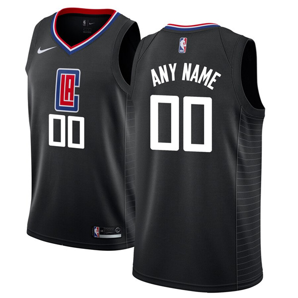 Men's Los Angeles Clippers Black Customized Stitched NBA Jersey