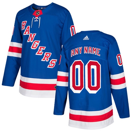 Men's Adidas New York Rangers Personalized Authentic Royal Blue Home Stitched NHL Jersey