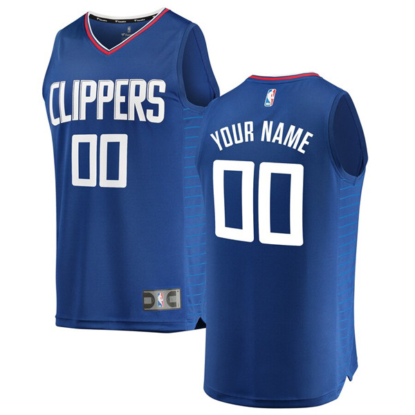 Men's Los Angeles Clippers Blue Customized Stitched NBA Jersey