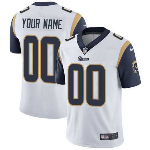 Men's Los Angeles Rams Customized White Vapor Untouchable NFL Stitched Limited Jersey