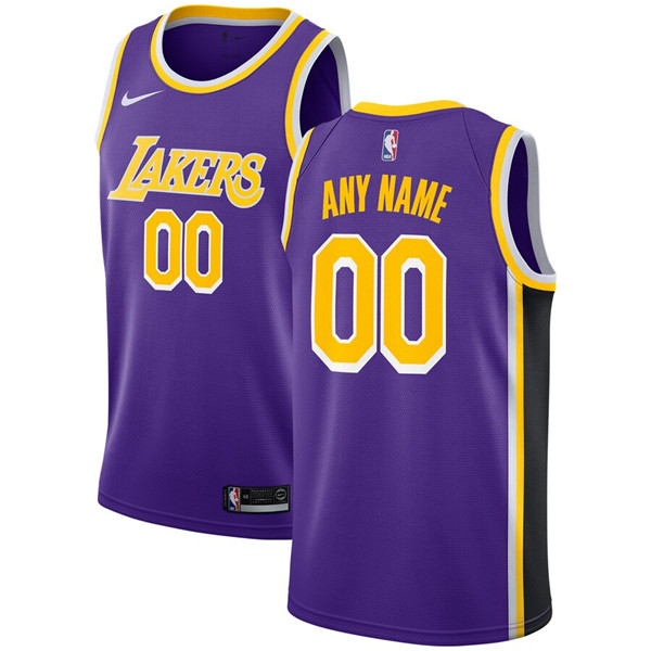 Men's Los Angeles Lakers Purple Customized Stitched NBA Jersey