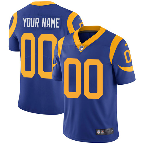 Men's Los Angeles Rams Customized Royal Blue Alternate Vapor Untouchable NFL Stitched Limited Jersey