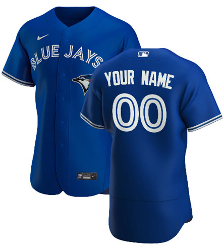 Men's Toronto Blue Jays Blue Customized Stitched MLB Jersey