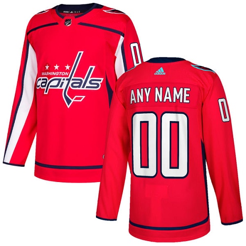 Men's Adidas Washington Capitals Personalized Authentic Red Home Stitched NHL Jersey