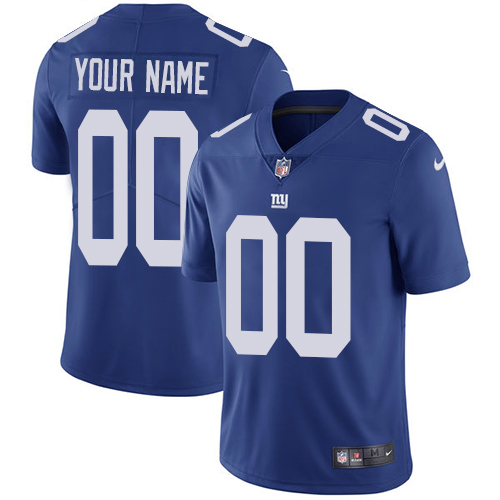 Men's New York Giants Customized Royal Blue Team Color Vapor Untouchable NFL Stitched Limited Jersey