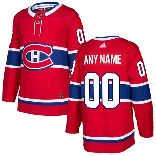Men's Adidas Montreal Canadiens Personalized Authentic Red Home Stitched NHL Jersey