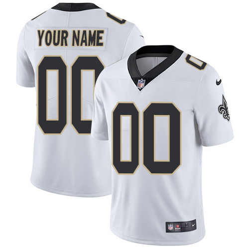 Men's New Orleans Saints Customized White Vapor Untouchable NFL Stitched Limited Jersey