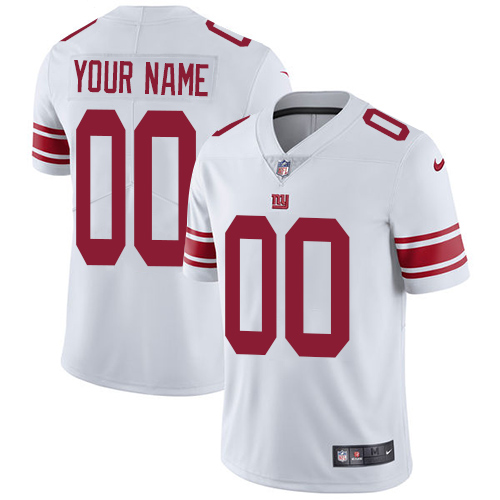 Men's New York Giants Customized White Vapor Untouchable NFL Stitched Limited Jersey
