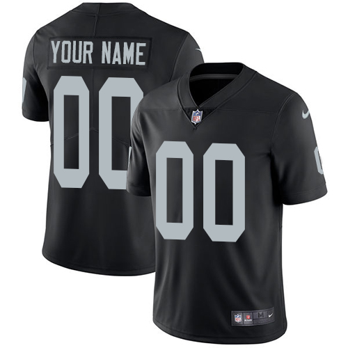 Men's Oakland Raiders Customized Black Team Color Vapor Untouchable NFL Stitched Limited Jersey