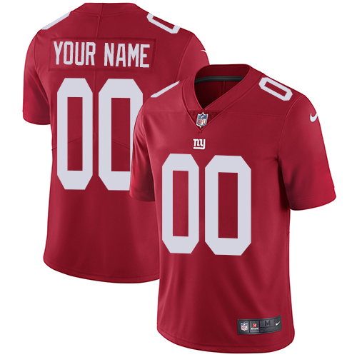 Men's New York Giants Customized Red Alternate Vapor Untouchable NFL Stitched Limited Jersey