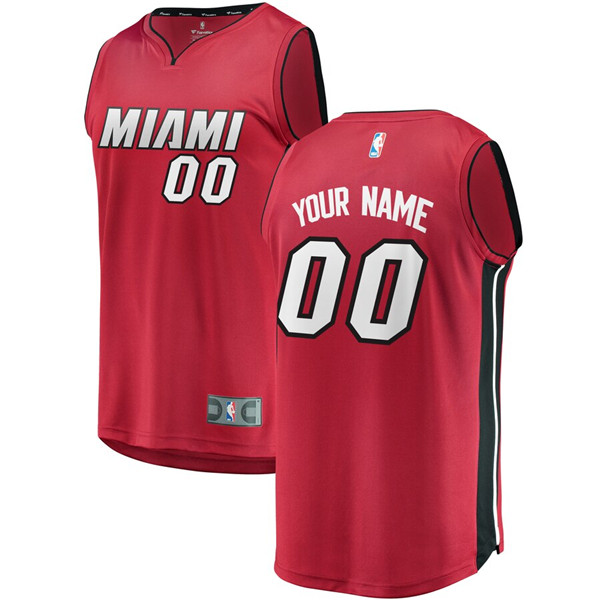 Men's Miami Heat Red Customized Stitched NBA Jersey