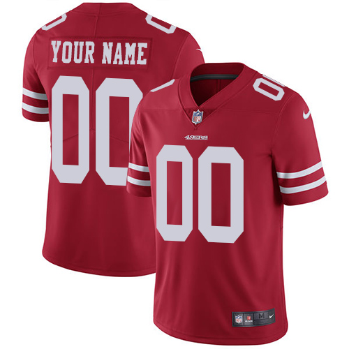 Men's San Francisco 49ers Customized Red Vapor Untouchable Limited NFL Stitched Jersey