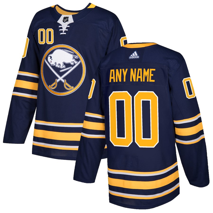 Men's Adidas Buffalo Sabres Personalized Authentic Navy Home Stitched NHL Jersey