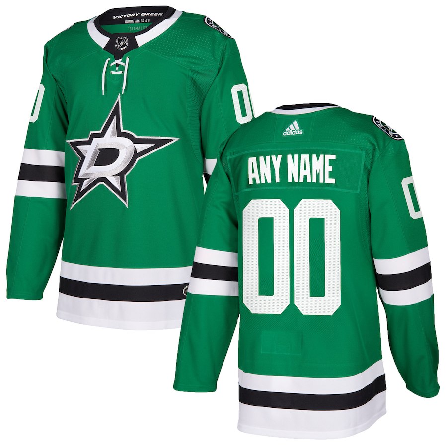 Men's Adidas Dallas Stars Personalized Authentic Green Home Stitched NHL Jersey