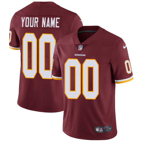 Men's Washington Redskins Customized Burgundy Team Color Vapor Untouchable Limited NFL Stitched Jersey