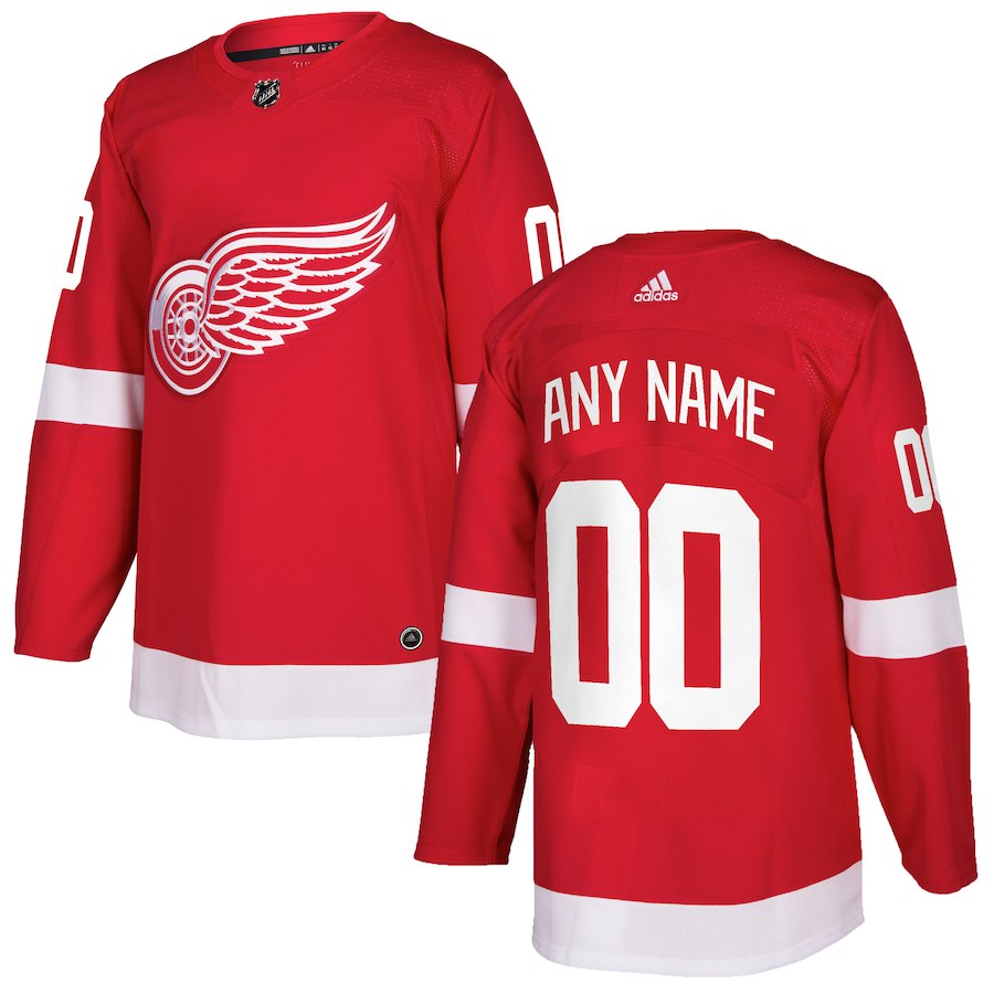 Men's Adidas Detroit Red Wings Personalized Authentic Red Home Stitched NHL Jersey