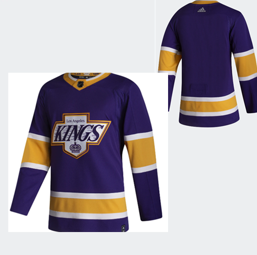Men's Los Angeles Kings Purple Hockey Custom NHL Stitched Jersey