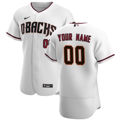 Men's Arizona Diamondbacks White Customized Stitched MLB Jersey