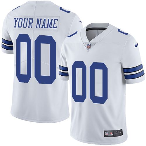 Men's Dallas Cowboys Customized White Vapor Untouchable NFL Stitched Limited Jersey
