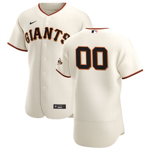 Men's San Francisco Giants Cream Customized Stitched MLB Jersey