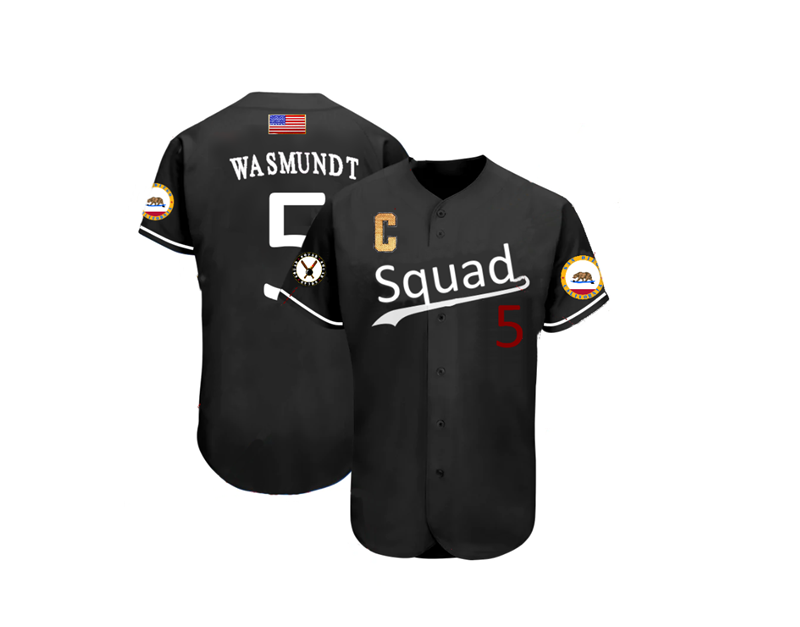 Men's Squad Customized Black Stitched Jersey