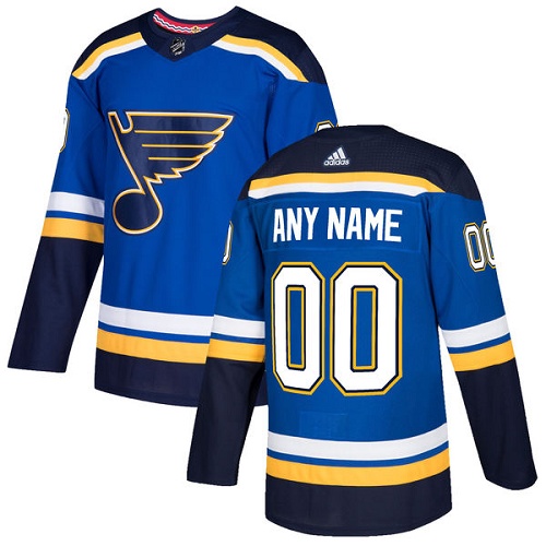 Men's Adidas St. Louis Blues Personalized Authentic Royal Blue Home Stitched NHL Jersey