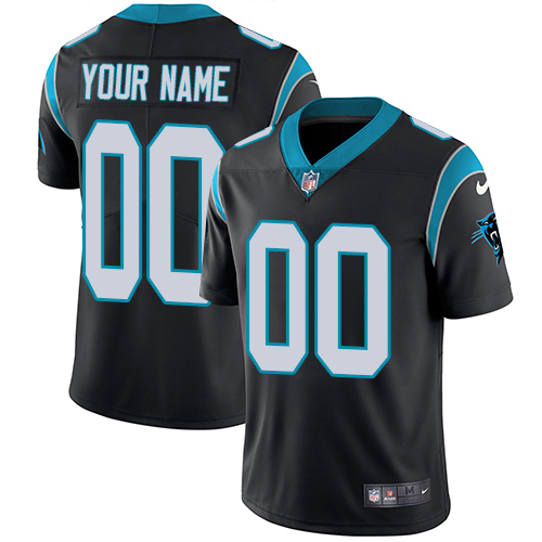Men's Carolina Panthers Customized Black Team Color Vapor Untouchable NFL Stitched Limited Jersey