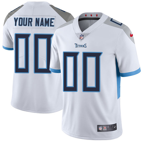 Men's Tennessee Titans Customized White Vapor Untouchable Limited Stitched NFL Jersey