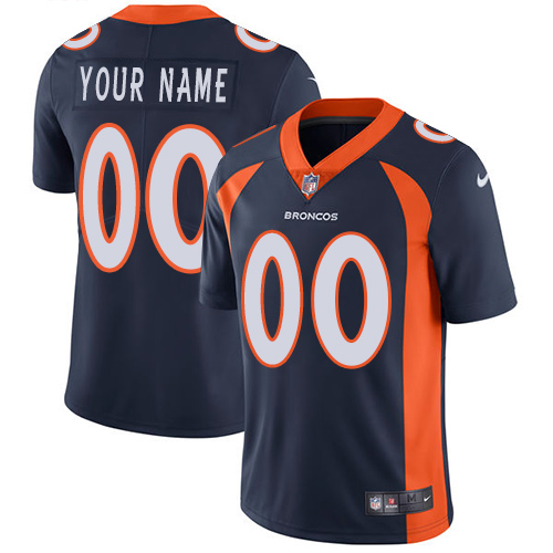 Men's Denver Broncos Customized Navy Blue Alternate Vapor Untouchable NFL Stitched Limited Jersey