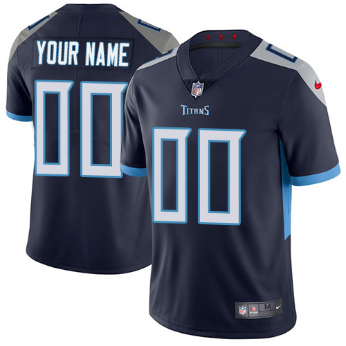 Men's Tennessee Titans Customized Navy Blue Alternate Vapor Untouchable Limited Stitched NFL Jersey