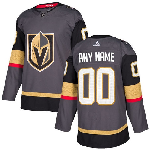 Youth Vegas Golden Knights Personalized Gray Stitched Jersey